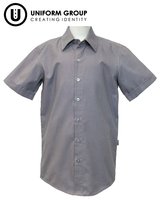Shirt S/S with Tail - Grey-columba-college-Dunedin Schools Uniform Shop