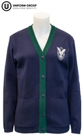 Cardigan - Navy/Bottle-columba-college-Dunedin Schools Uniform Shop