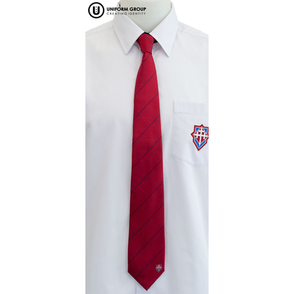 Tie - Red/Navy Stripe