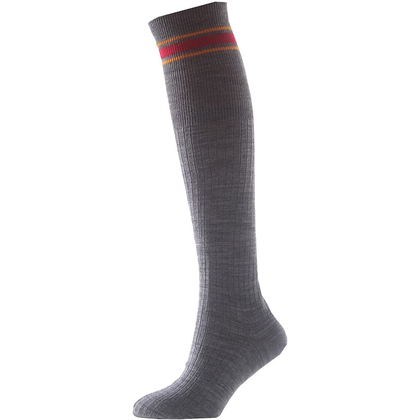 Socks - Grey/Gold/Red Stripe